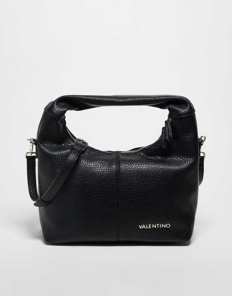 Valentino - Stem - Borsa da spalla morbida nera con tracolla rimovibile - view 1