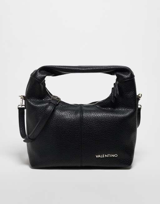 Valentino - Stem - Sort løstsiddende skuldertaske med aftagelig crossbody-rem