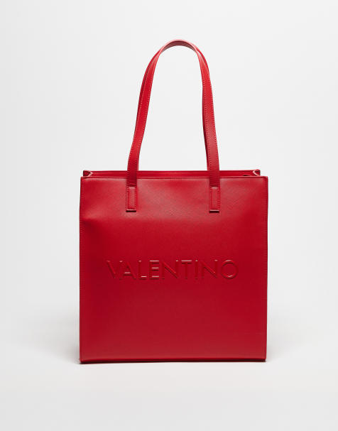 Valentino – Stereo Syla – Vinröd toteväska med logga - view 1