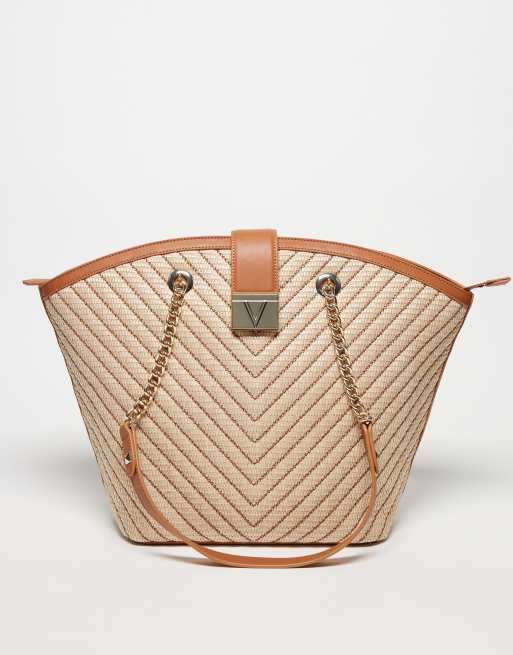 Valentino - Tribeca - Borsa shopping color cuoio