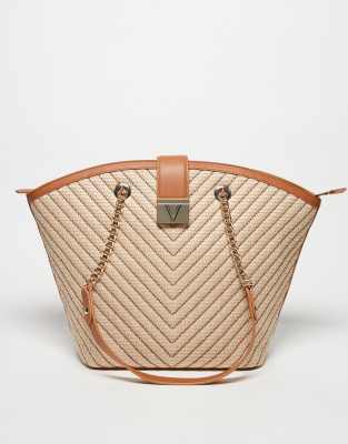 Valentino tribeca shopper tote bag in tan