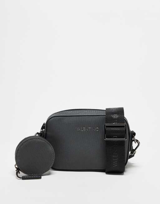 Valentino - Tron - Borsa a tracolla grigia con custodia per airpods