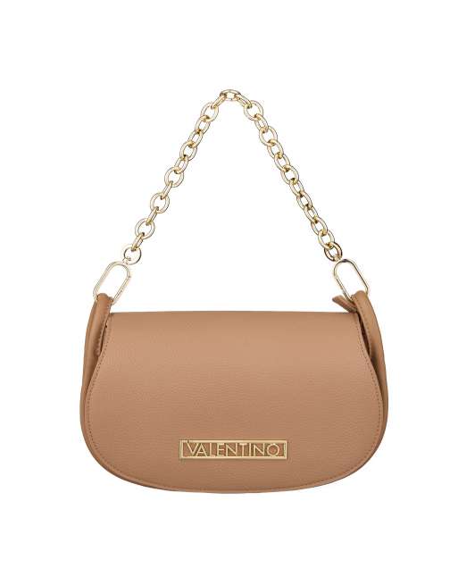 Valentino Vinile Grote crossbody tas met flap in beige ASOS