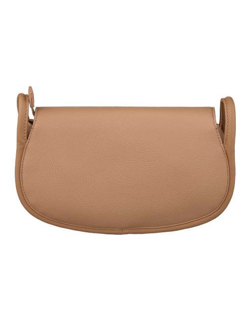 Valentino Vinile Grote crossbody tas met flap in beige ASOS