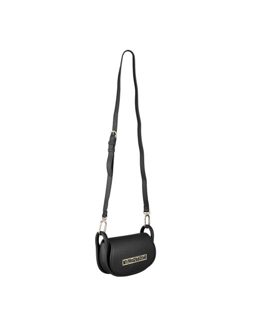 Valentino Vinile mini flap shoulder bag with crossbody strap in black, 3 of 4