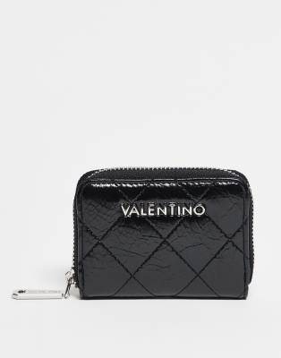 Valentino Valentino Wakanda ziparound purse in black patent - BLACK
