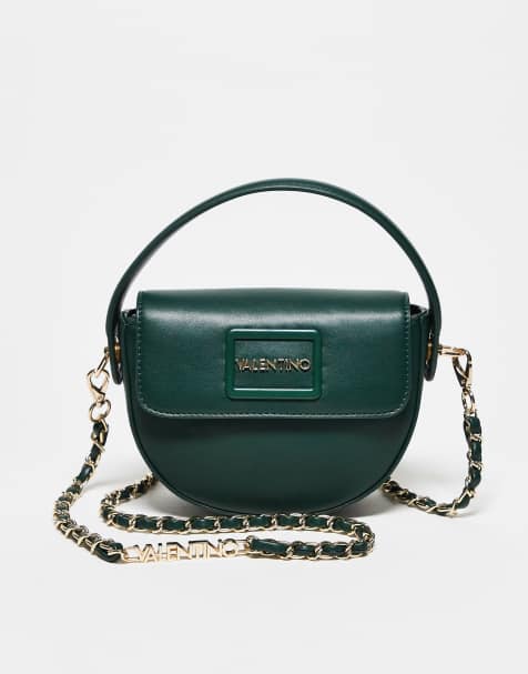 Valentino wannabe crossbody bag with top handle in dark green - view 1