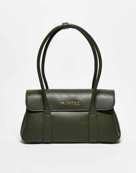 Valentino West Re east to west top handle bag in dark green  - DGREEN - view 1