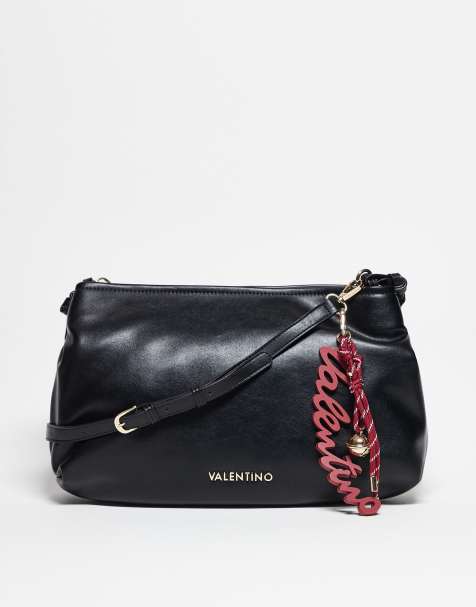 Valentino Winterre large slouchy shoulder bag with detachable bag charm in black - view 1