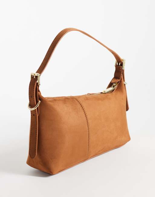 Valentino yuki aystmetic shoulder bag in brown faux suede, 4 of 4