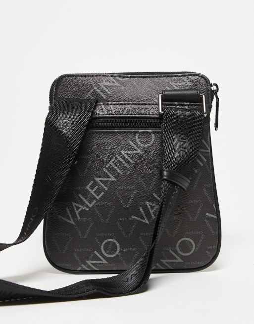 Valentino Zefir all over logo crossbody bag in black and grey  - BLACK, 3 of 3