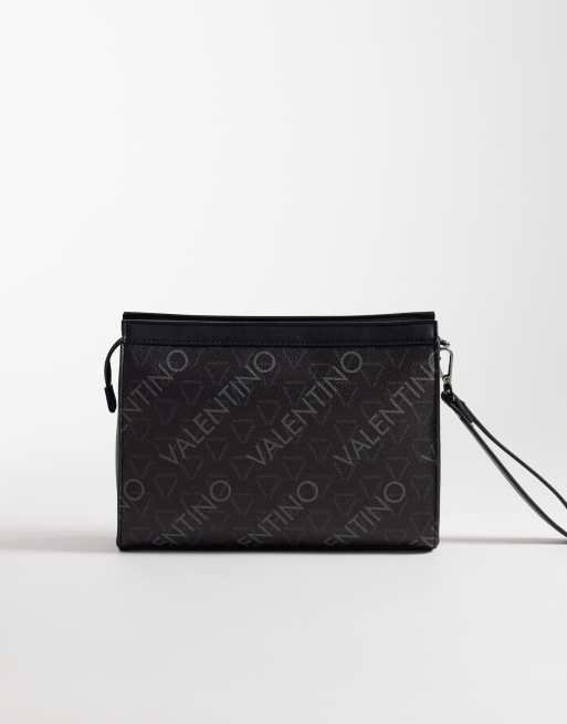 Valentino - Zefir - Pochette nera e grigia con logo, 4 di 4