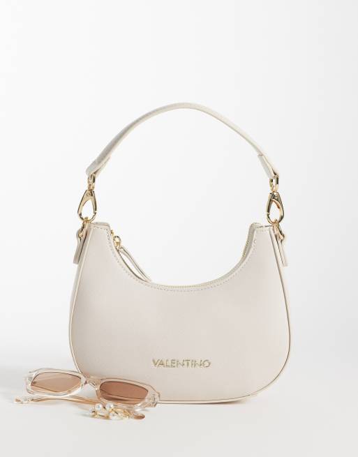 Valentino Zero Re crescent crossbody bag in cream , 2 of 4