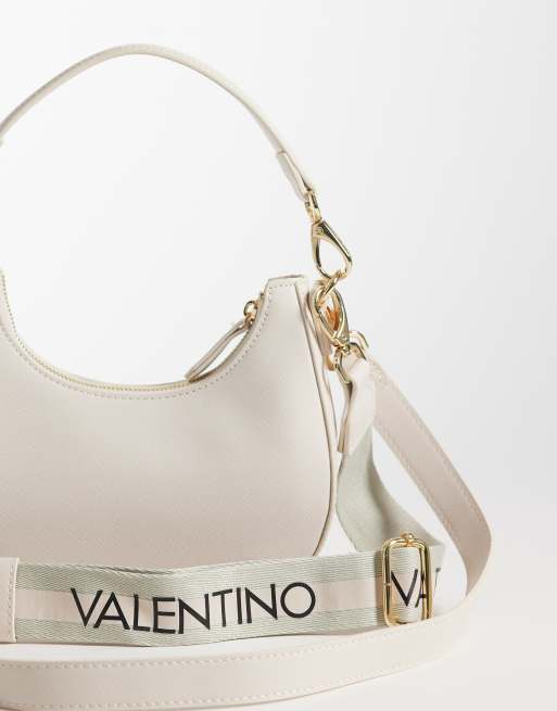 Valentino Zero Re crescent crossbody bag in cream , 4 of 4