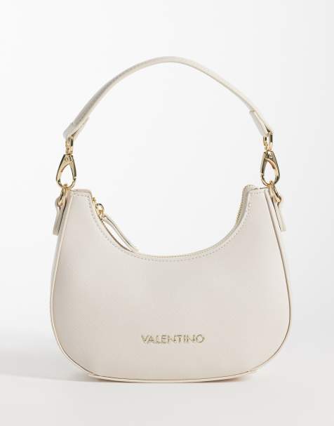 Valentino - Zero Re - Halvemaanvormige crossbody tas in crème - view 1