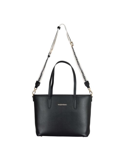 Valentino Zero RE shopper tote bag with crossbody strap in black, 2 of 4