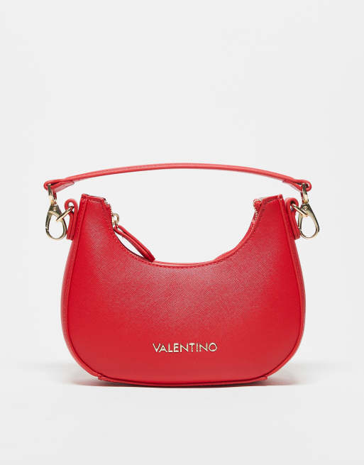 Valentino Zero Sac porte epaule avec bandouliere contrastante et amovible en toile Rouge