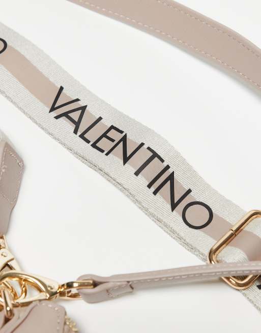 Asos Design Asos Valentino Belt Valentino Zero Shoulder Bag With Crossbody Webbing Strap In Cream