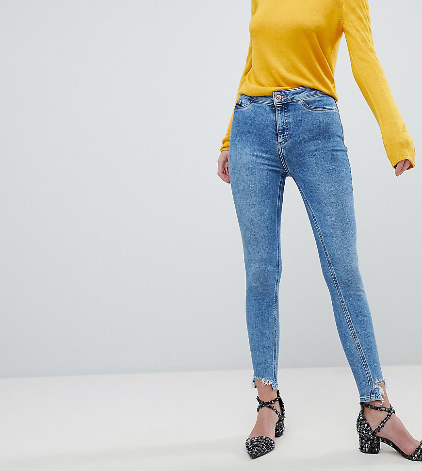 Vanessa superskinny jeans med tøj talje fra New Look-Blå