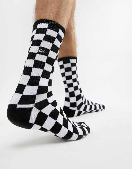 Vans 1 pack checkerboard socks in black