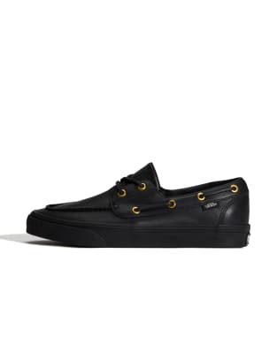  2-eyelet boat shoe - black 