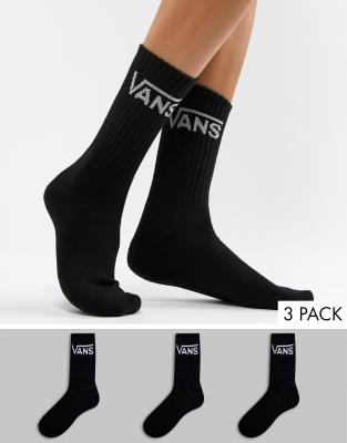 vans black crew socks