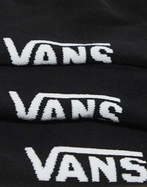 Vans 3 pack classic ankle socks in black
