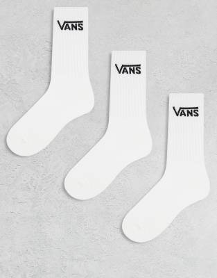 Vans Vans 3-pack classic crew socks in white