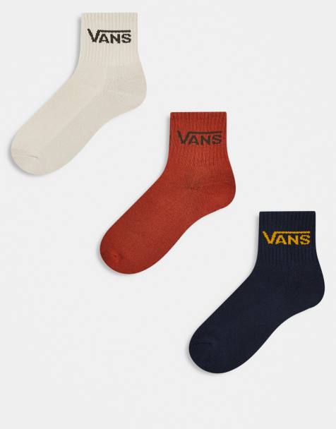 Vans 3-pack classic half crew socks in neutral multi - view 1