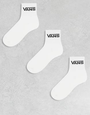 Vans Vans 3-pack classic half crew socks in white