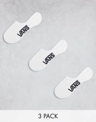 Vans Vans 3 pack classic no show socks in white