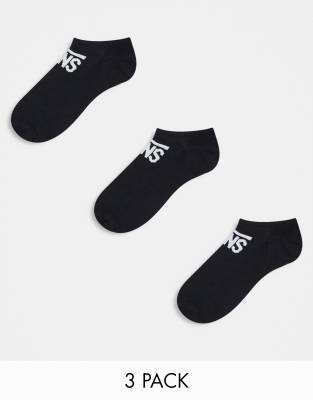 Vans Vans 3 pack trainer socks in black