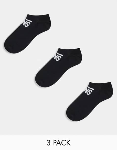 Vans 3 pack trainer socks in black - view 1
