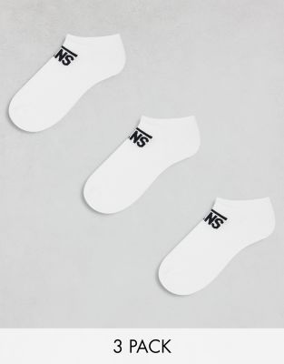 Vans 3 pack trainer socks in white