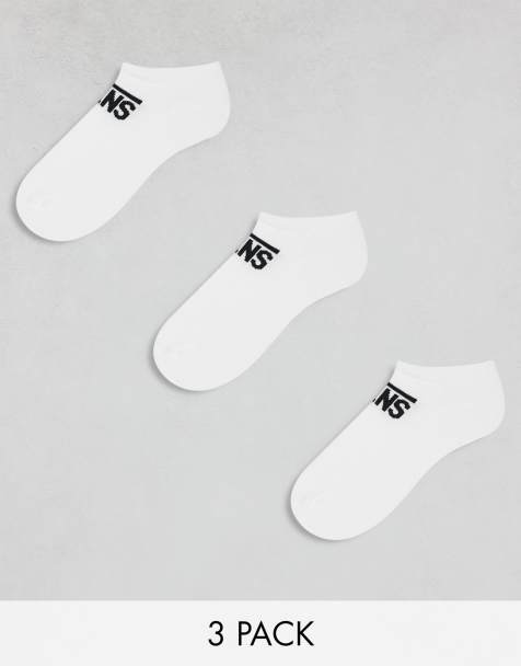 Vans 3 pack trainer socks in white - view 1