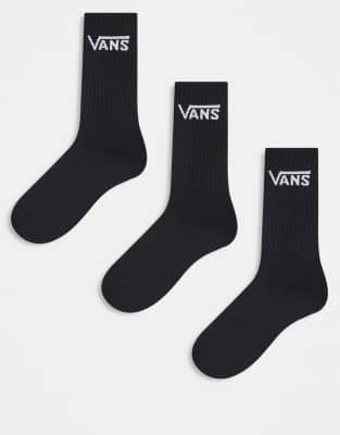 Vans - 3er-Pack klassische Crew-Socken in Schwarz