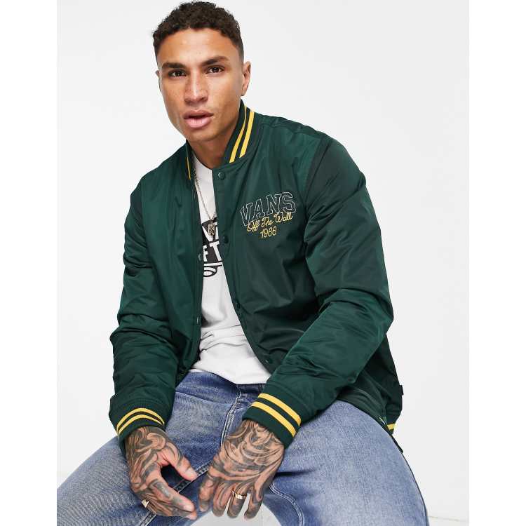 Vans green hot sale bomber jacket