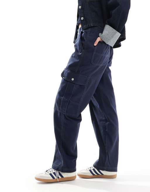 Vans 6oz Sidewalk Pantaloni in tela blu notte parigina