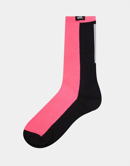 Vans After Dark socks in black & knockout pink