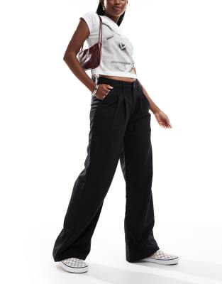 Vans Vans alder relaxed pleated trousers in black