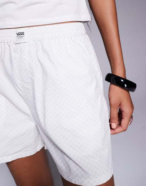 Vans Alicia boxer shorts in yellow and white, 2 of 5