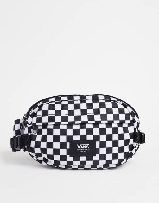 Black and white store checkerboard bum bag