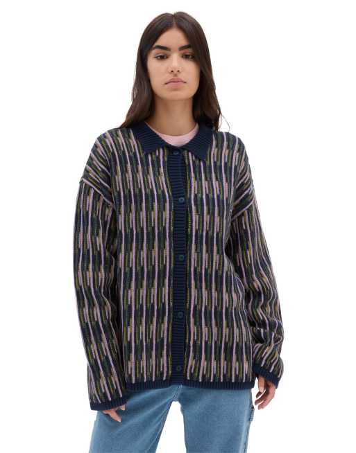 Vans - Alta - Grof gebreid vest in 'dress blues'