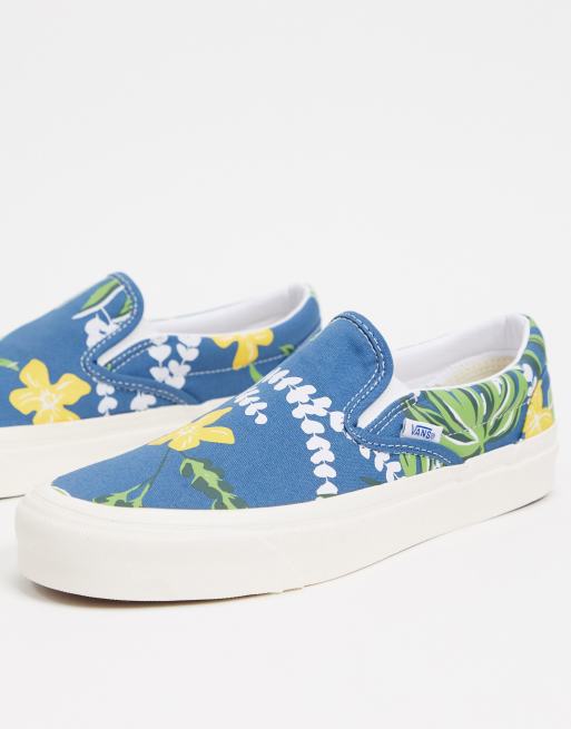 Vans sans lacet bleu sales