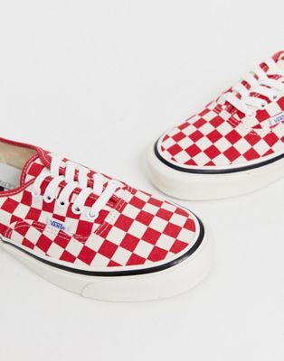 vans scacchi rosse