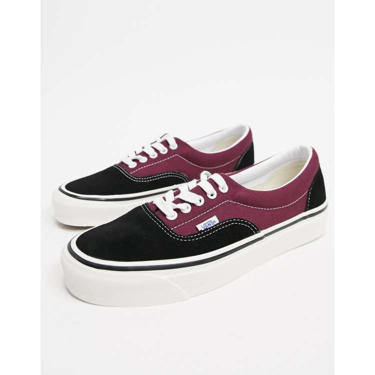 Vans Anaheim Era 95 DX sneakers in black/burgundy