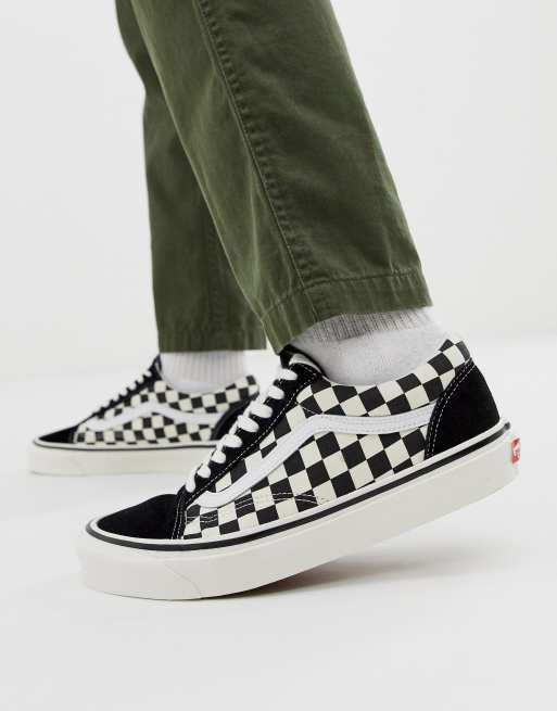 Vans old cheap skool checkerboard black