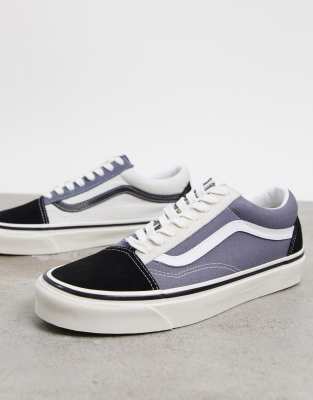 black and gray vans