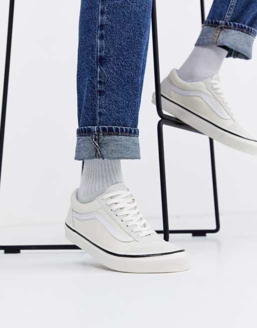 Vans old skool deals 36 dx white