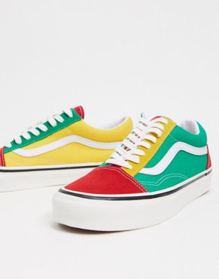 green and red vans